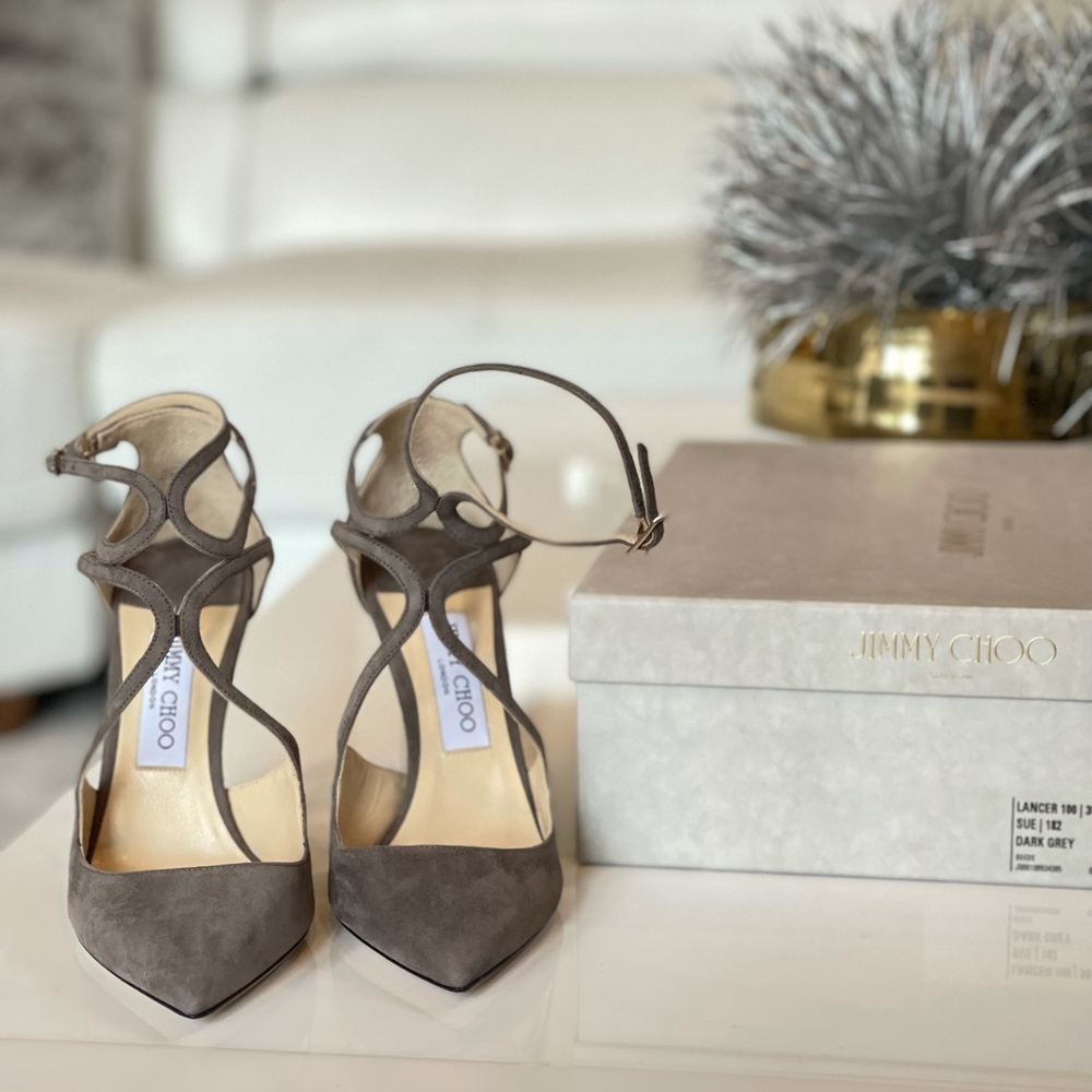 Jimmy Choo Lancer heels. Color: Dark Grey Size: 38.5 - Picture 3 of 3